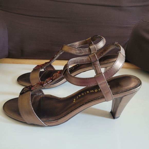 EUC Cloudwalkers Open Toe Slingback Heels Size 8W - Picture 4 of 11